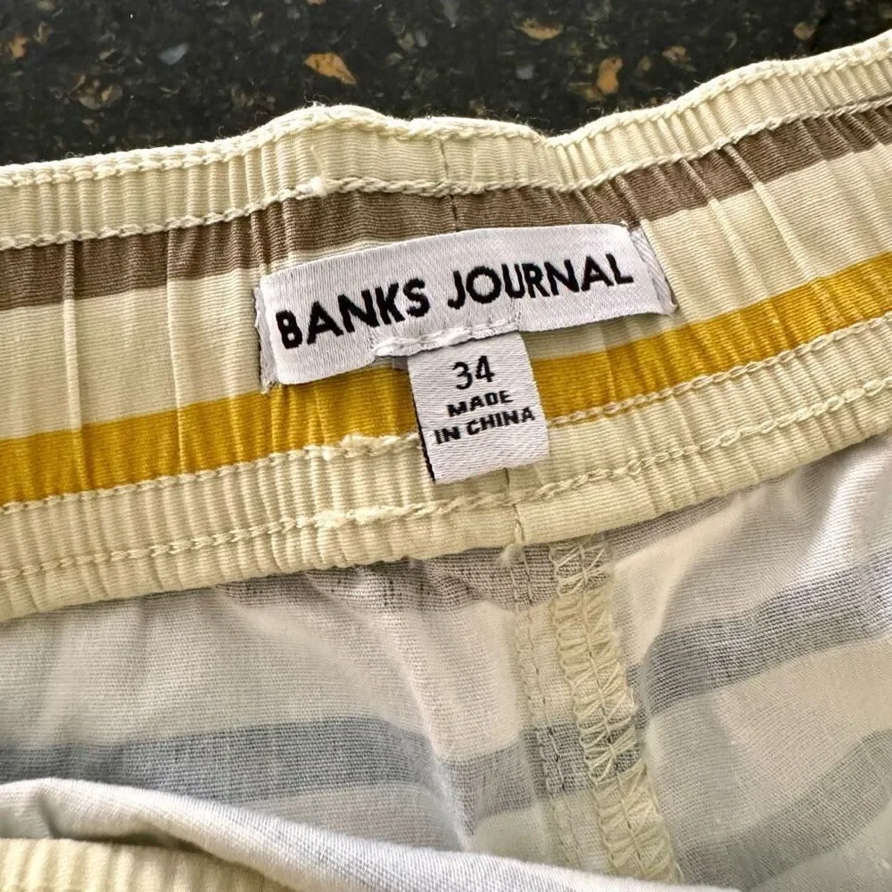 Banks Journal striped Swim Trunks. Size 34.